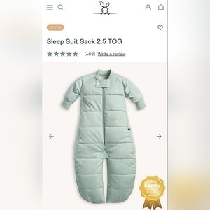 *RARE*  Ergo Pouch Organic 2.5 TOG Ergo Pouch Australia sleep suit bag